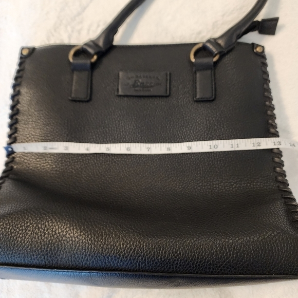 GH Bass & Co Vintage Black Leather Shoulder Handbag Purse - Picture 15 of 16